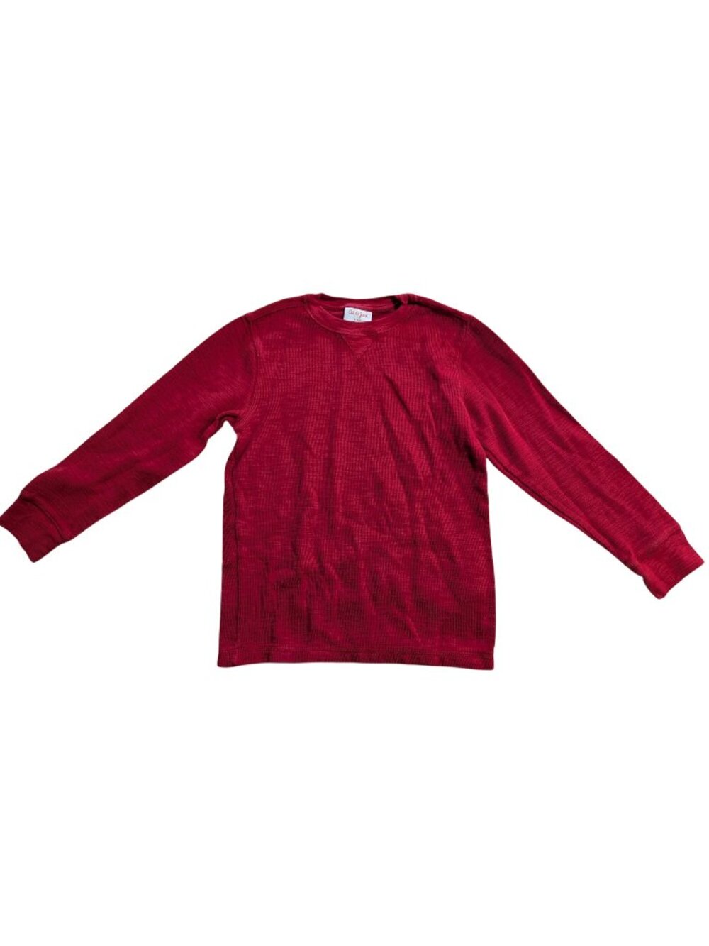 Cat & Jack Kids Red Long Sleeve Shirt Size S (6/7) 100% Cotton